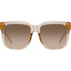 Linda Farrow Sunglasses-- Freya Square Sunglasses in Ash - LFL1175C4SUN - Eyewear - Avvenice