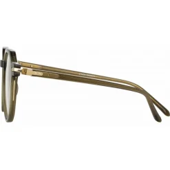 Linda Farrow Sunglasses-- Griffin A Oval Optical Glasses in Green - LF50AC4OPT - Eyewear - Avvenice