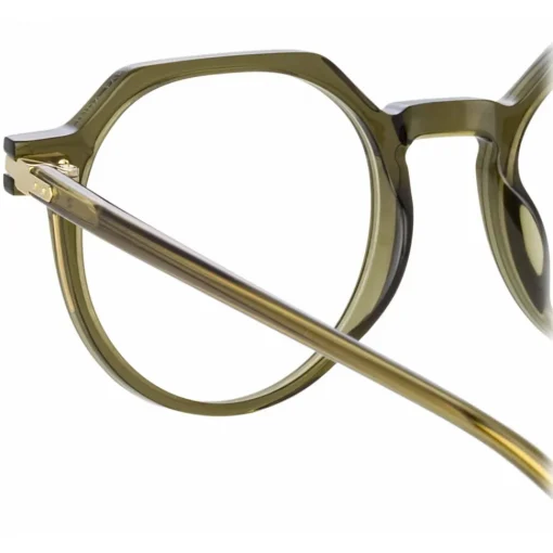 Linda Farrow Sunglasses-- Griffin A Oval Optical Glasses in Green - LF50AC4OPT - Eyewear - Avvenice