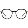 Linda Farrow Sunglasses-- Griffin Oval Optical Glasses in Black - LF50C1OPT - Eyewear - Avvenice