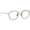 Linda Farrow Sunglasses-- Harrison Oval Optical Glasses in Black Light Gold - LFL940C3OPT - Eyewear - Avvenice