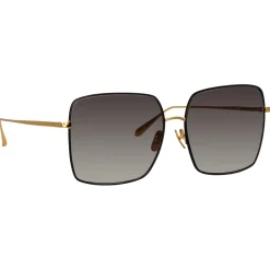 Linda Farrow Sunglasses-- Hina Square Sunglasses in Black - LFL1458C1SUN - Eyewear - Avvenice