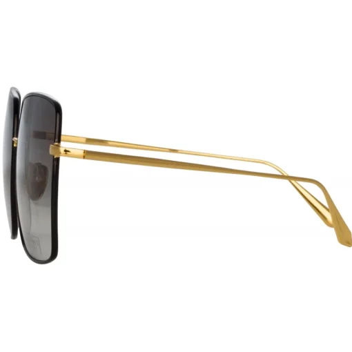 Linda Farrow Sunglasses-- Hina Square Sunglasses in Black - LFL1458C1SUN - Eyewear - Avvenice