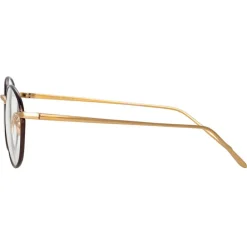 Linda Farrow Sunglasses-- Hoffman Oval Optical Glasses in Brown - LFL1034C4OPT - Eyewear - Avvenice