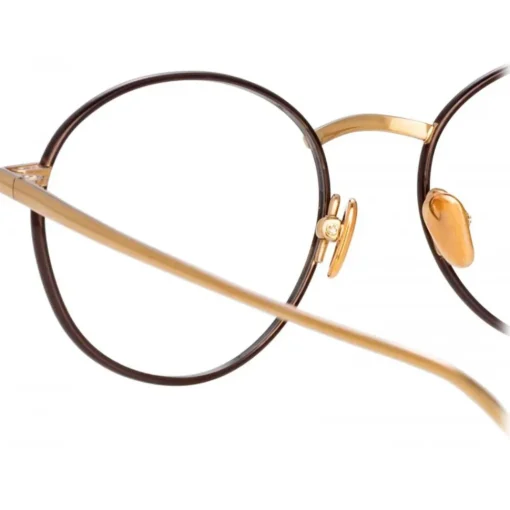 Linda Farrow Sunglasses-- Hoffman Oval Optical Glasses in Brown - LFL1034C4OPT - Eyewear - Avvenice