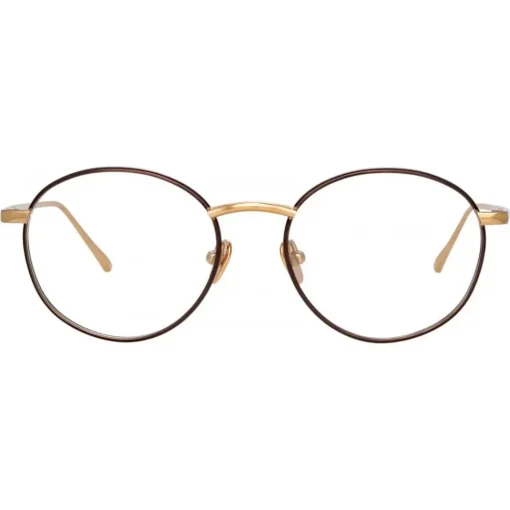 Linda Farrow Sunglasses-- Hoffman Oval Optical Glasses in Brown - LFL1034C4OPT - Eyewear - Avvenice