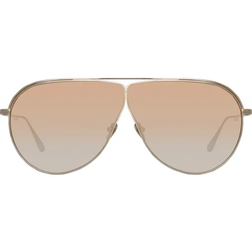 Linda Farrow Sunglasses-- Hura Aviator Sunglasses in Light Gold - LFL1263C3SUN - Eyewear - Avvenice
