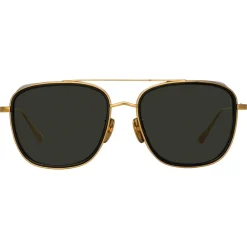 Linda Farrow Sunglasses-- Jarvis Aviator Sunglasses in Black - LFL1441C1SUN - Eyewear - Avvenice
