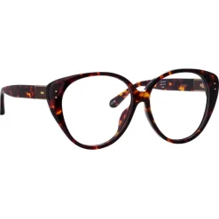 Linda Farrow Sunglasses-- Katia Cat Eye Optical Glasses in Tortoiseshell - LFL1417C2OPT - Eyewear - Avvenice