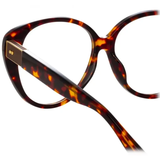 Linda Farrow Sunglasses-- Katia Cat Eye Optical Glasses in Tortoiseshell - LFL1417C2OPT - Eyewear - Avvenice