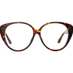Linda Farrow Sunglasses-- Katia Cat Eye Optical Glasses in Tortoiseshell - LFL1417C2OPT - Eyewear - Avvenice