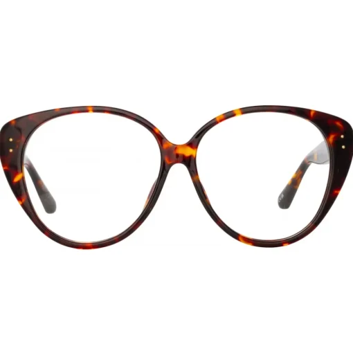 Linda Farrow Sunglasses-- Katia Cat Eye Optical Glasses in Tortoiseshell - LFL1417C2OPT - Eyewear - Avvenice