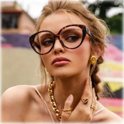 Linda Farrow Sunglasses-- Katia Cat Eye Optical Glasses in Tortoiseshell - LFL1417C2OPT - Eyewear - Avvenice