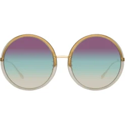 Linda Farrow Sunglasses-- Kew Oversized Sunglasses in Truffle - LFL457C36SUN - Eyewear - Avvenice