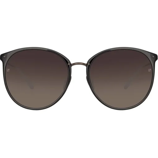 Linda Farrow Sunglasses-- Kings Oval Sunglasses in Matt Black - LFL747C30SUN - Eyewear - Avvenice