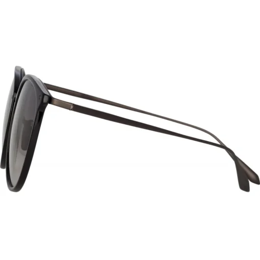 Linda Farrow Sunglasses-- Kings Oval Sunglasses in Matt Black - LFL747C30SUN - Eyewear - Avvenice