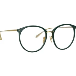 Linda Farrow Sunglasses-- Kings Oval Optical Glasses in Green - LFL747C28OPT - Eyewear - Avvenice