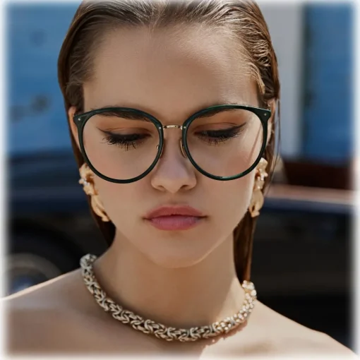 Linda Farrow Sunglasses-- Kings Oval Optical Glasses in Green - LFL747C28OPT - Eyewear - Avvenice