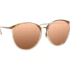 Linda Farrow Sunglasses-- Kings Oversized Sunglasses in Rose Gold Transparent - LFL747C5SUN - Eyewear - Avvenice