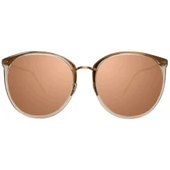 Linda Farrow Sunglasses-- Kings Oversized Sunglasses in Rose Gold Transparent - LFL747C5SUN - Eyewear - Avvenice