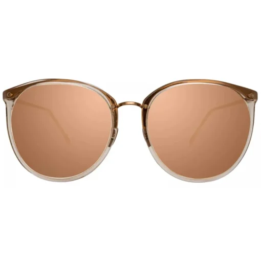 Linda Farrow Sunglasses-- Kings Oversized Sunglasses in Rose Gold Transparent - LFL747C5SUN - Eyewear - Avvenice