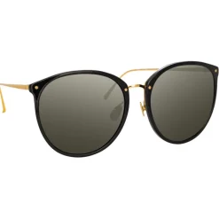 Linda Farrow Sunglasses-- Kings Oversized Sunglasses in Black - LFLC747C1SUN - Eyewear - Avvenice