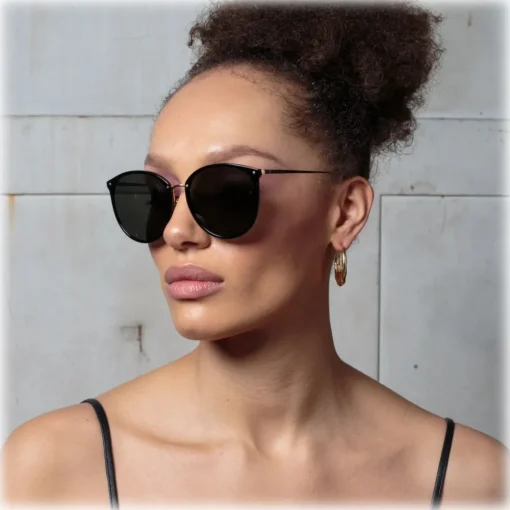 Linda Farrow Sunglasses-- Kings Oversized Sunglasses in Black - LFLC747C1SUN - Eyewear - Avvenice