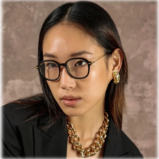 Linda Farrow Sunglasses-- Lane Square Optical Frame in Black (Asian Fit) - Eyewear - Avvenice
