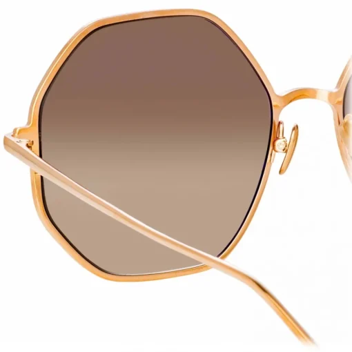 Linda Farrow Sunglasses-- Leif Oversized Sunglasses in Rose Gold Brown - LFL1148C3SUN - Eyewear - Avvenice