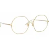 Linda Farrow Sunglasses-- Leif Oversized Optical Glasses in Light Gold Cream - LFL1148C8OPT - Eyewear - Avvenice