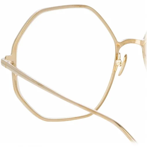 Linda Farrow Sunglasses-- Leif Oversized Optical Glasses in Light Gold Cream - LFL1148C8OPT - Eyewear - Avvenice