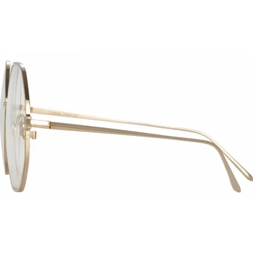 Linda Farrow Sunglasses-- Leif Oversized Optical Glasses in Light Gold Cream - LFL1148C8OPT - Eyewear - Avvenice