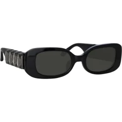 Linda Farrow Sunglasses-- LF x Nima Benati The Lola Sunglasses in Black Gemstone - LFL1117C1SUN - Eyewear - Avvenice