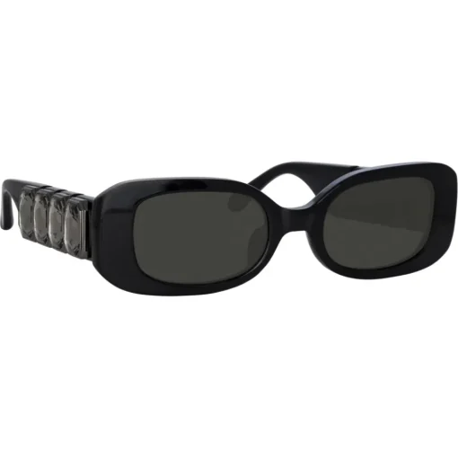 Linda Farrow Sunglasses-- LF x Nima Benati The Lola Sunglasses in Black Gemstone - LFL1117C1SUN - Eyewear - Avvenice