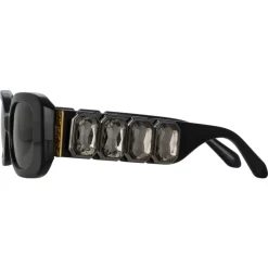 Linda Farrow Sunglasses-- LF x Nima Benati The Lola Sunglasses in Black Gemstone - LFL1117C1SUN - Eyewear - Avvenice