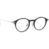Linda Farrow Sunglasses-- Linear Arris A Oval Optical Glasses in Black - LF06AC2OPT - Eyewear - Avvenice