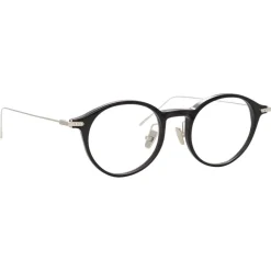 Linda Farrow Sunglasses-- Linear Arris A Oval Optical Glasses in Black - LF06AC2OPT - Eyewear - Avvenice
