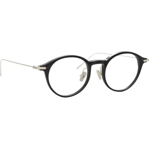 Linda Farrow Sunglasses-- Linear Arris A Oval Optical Glasses in Black - LF06AC2OPT - Eyewear - Avvenice