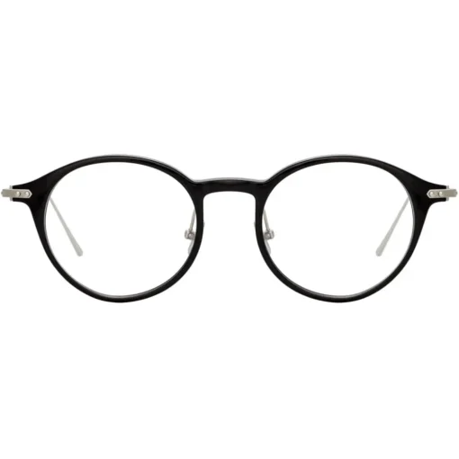 Linda Farrow Sunglasses-- Linear Arris A Oval Optical Glasses in Black - LF06AC2OPT - Eyewear - Avvenice