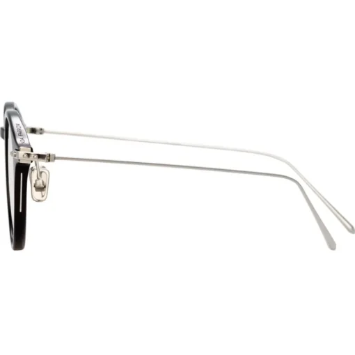 Linda Farrow Sunglasses-- Linear Arris A Oval Optical Glasses in Black - LF06AC2OPT - Eyewear - Avvenice