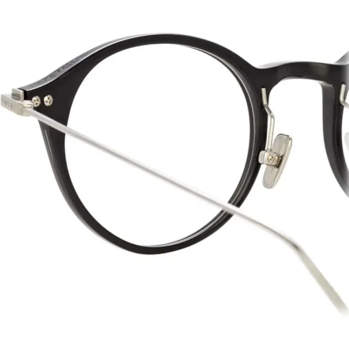 Linda Farrow Sunglasses-- Linear Arris A Oval Optical Glasses in Black - LF06AC2OPT - Eyewear - Avvenice