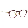 Linda Farrow Sunglasses-- Linear Arris Oval Optical Glasses in Black - LF06C2OPT - Eyewear - Avvenice
