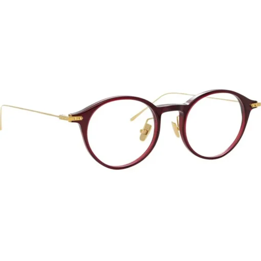 Linda Farrow Sunglasses-- Linear Arris Oval Optical Glasses in Black - LF06C2OPT - Eyewear - Avvenice