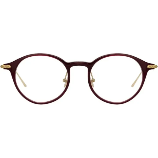 Linda Farrow Sunglasses-- Linear Arris Oval Optical Glasses in Black - LF06C2OPT - Eyewear - Avvenice