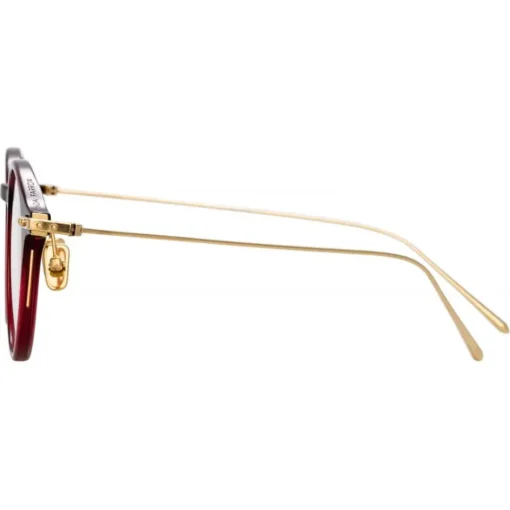 Linda Farrow Sunglasses-- Linear Arris Oval Optical Glasses in Black - LF06C2OPT - Eyewear - Avvenice