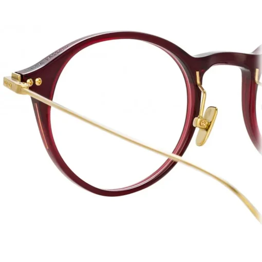 Linda Farrow Sunglasses-- Linear Arris Oval Optical Glasses in Black - LF06C2OPT - Eyewear - Avvenice