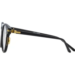 Linda Farrow Sunglasses-- Linear Bay A D-Frame Optical Glasses in Tortoiseshell - LF25AC2OPT - Eyewear - Avvenice