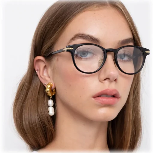 Linda Farrow Sunglasses-- Linear Bay A D-Frame Optical Glasses in Tortoiseshell - LF25AC2OPT - Eyewear - Avvenice