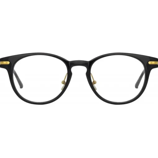 Linda Farrow Sunglasses-- Linear Bay D-Frame Optical Glasses in Black - LF25C1OPT - Eyewear - Avvenice