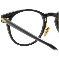 Linda Farrow Sunglasses-- Linear Bay D-Frame Optical Glasses in Black - LF25C1OPT - Eyewear - Avvenice